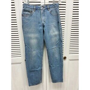 Men's 550 Levis 32x32 Tag size (33x34) Faded Zipper Relaxed Fit  Blue Sku# 2-7